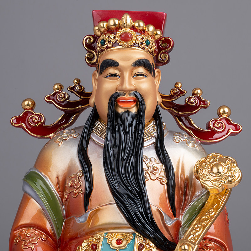 纯铜福禄寿三星财神爷佛像喜财福星禄星寿星居家装饰摆件