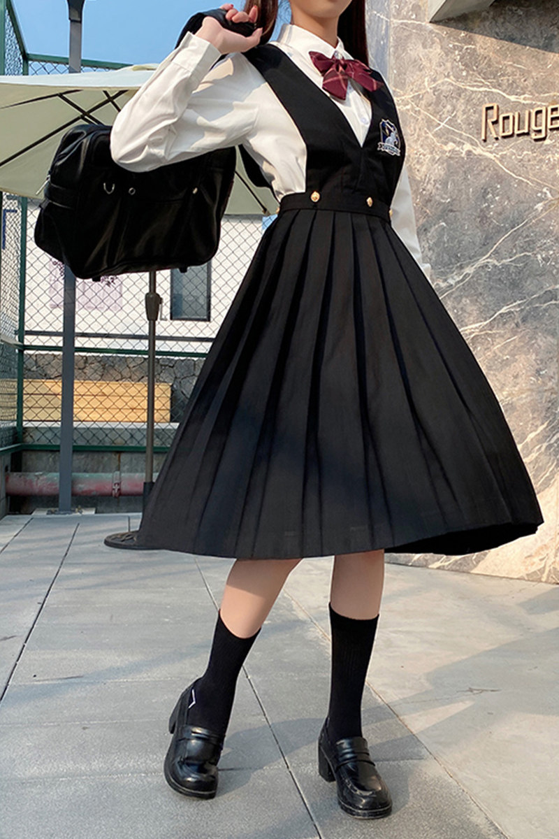 现货原创护奶裙日jk制服百褶裙正版学生学院连衣裙