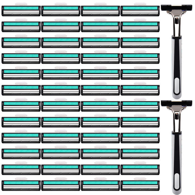 Double razor blade razor head Ji Liya manual razor blade to shave shaving blade to shave M Double razor blade razor head Ji Liya manual razor blade to shave shaving blade to shave M