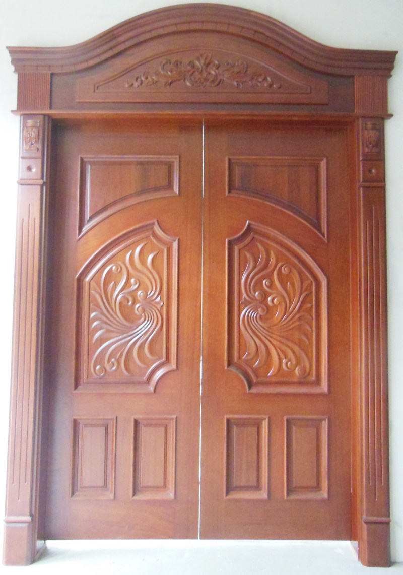 开门进户门别墅大门实木门原木木门订做不指接不进户门