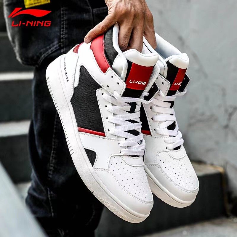 李宁aj男鞋高帮2022秋季空军一号小白鞋运动liming板鞋