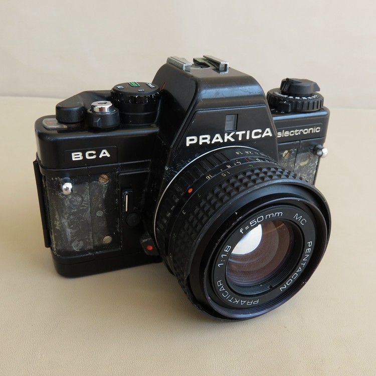 praktica百佳bca单反相机50mm18镜头头套机单反照相机135胶片单反