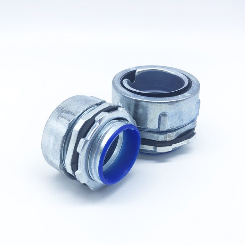 接头金属京生镀锌包塑软管锁母牙外螺纹防爆管接头