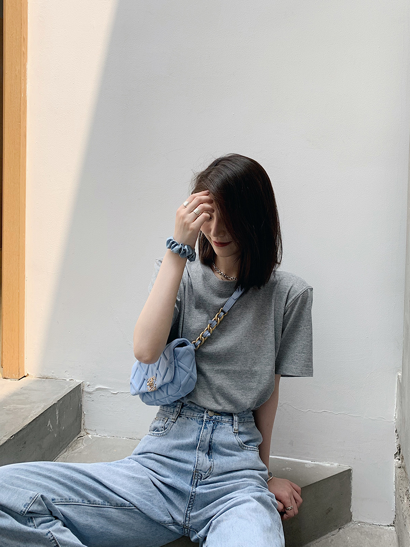 abby基础宽松短袖2020夏季新款网红恤女inst恤