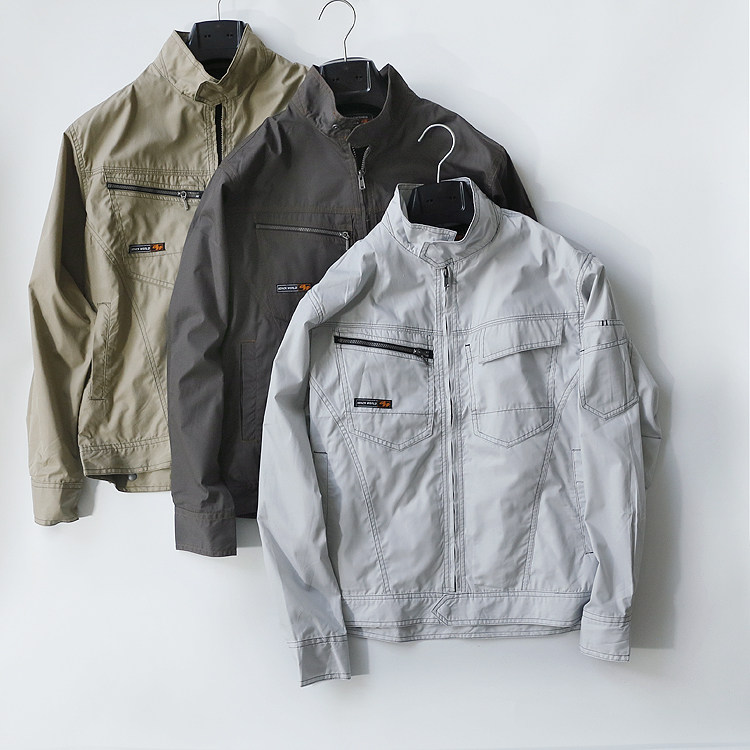 日本单薄夹克立领透气速干春夏外套宽松工装夹克