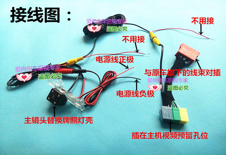 中华h330h530v3v5h3原车升级倒车影像车载摄像头