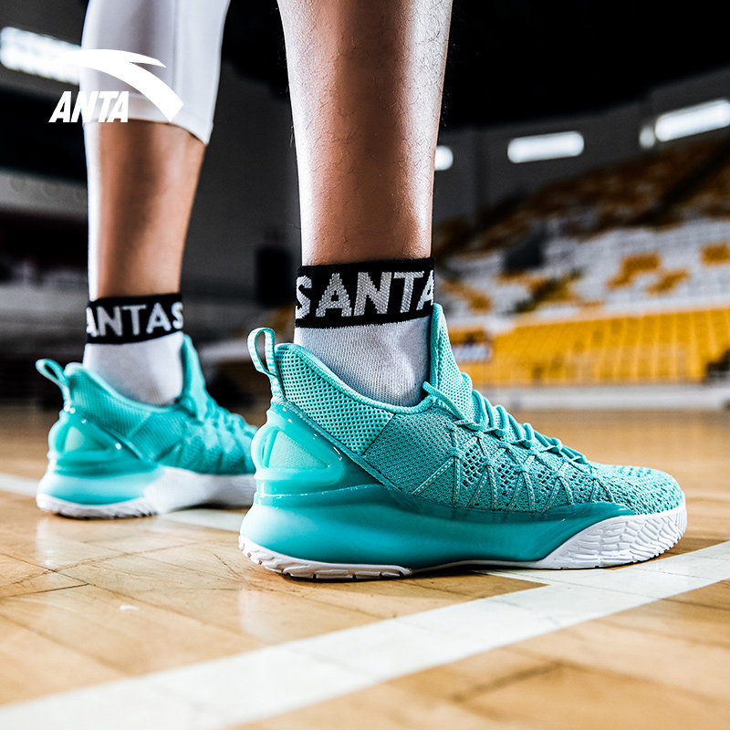 安踏篮球鞋男2019春秋款汤普森kt轻骑兵3代透气a-shock低帮运动鞋