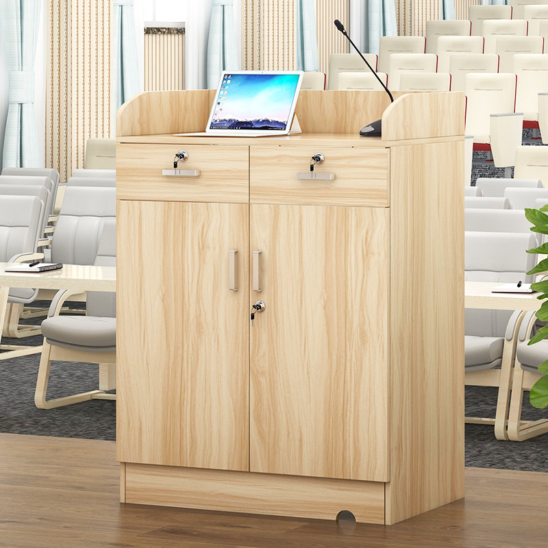 讲台演讲发言简约教师主持接待台咨客台会议演讲台