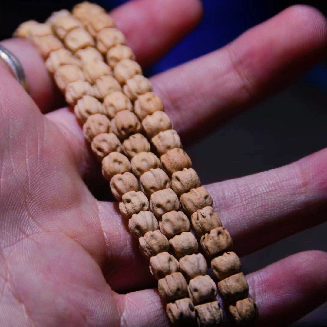 丹珠出品热振寺百香鬼脸柏香籽原皮无修手串佛珠佛珠