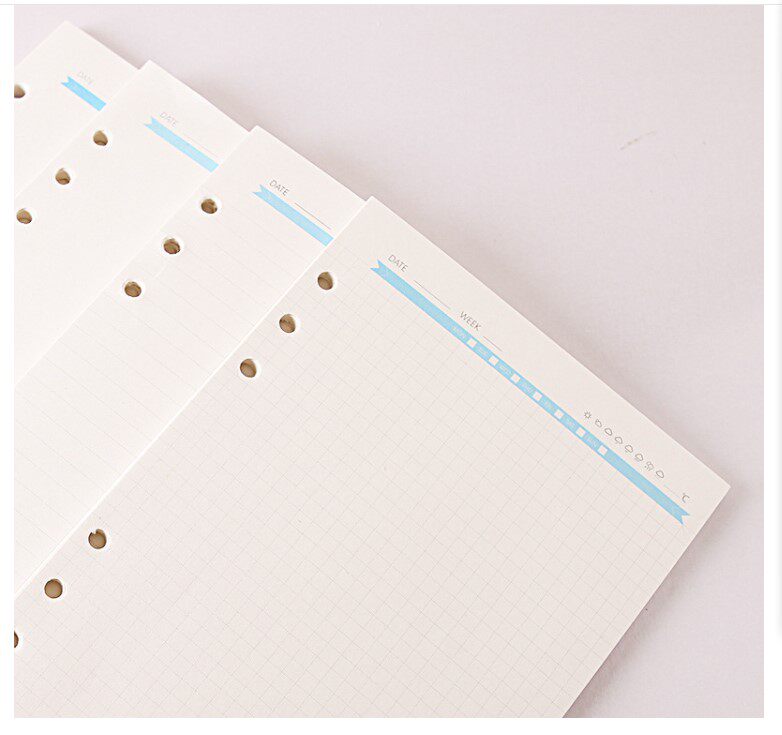 6孔内芯本活页替芯彩色内芯手帐日记网点网格胶带
