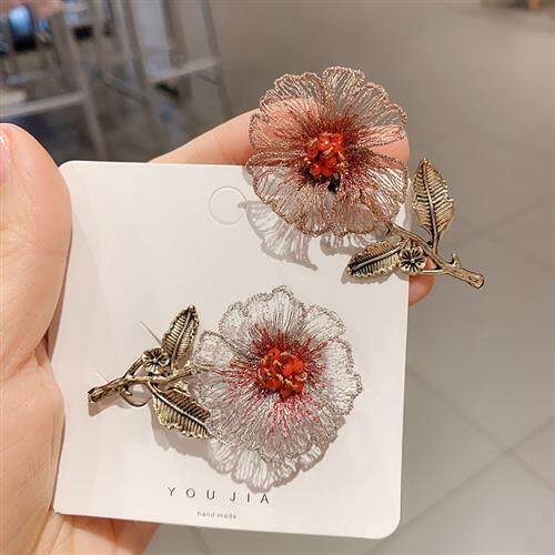 悠家格桑花胸针女生开衫外套刺绣手工花朵别针胸针