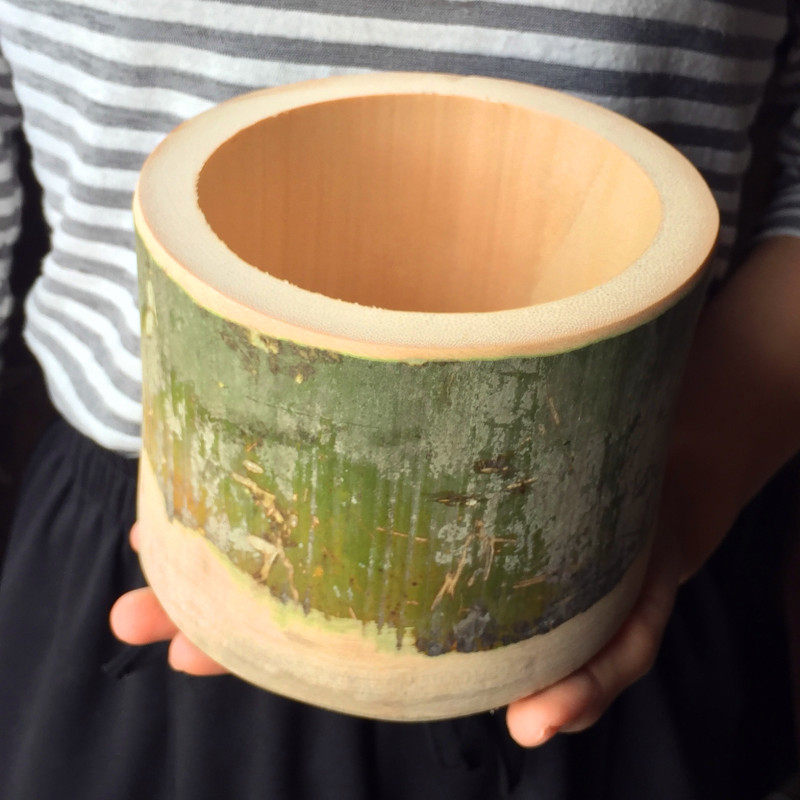 竹筒花盆手工手工制制作创意悬挂式组合盆栽竹子葫芦