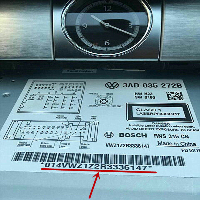 大众cd查询车载音响密码rcd510大屏机解锁rns315车载cd机