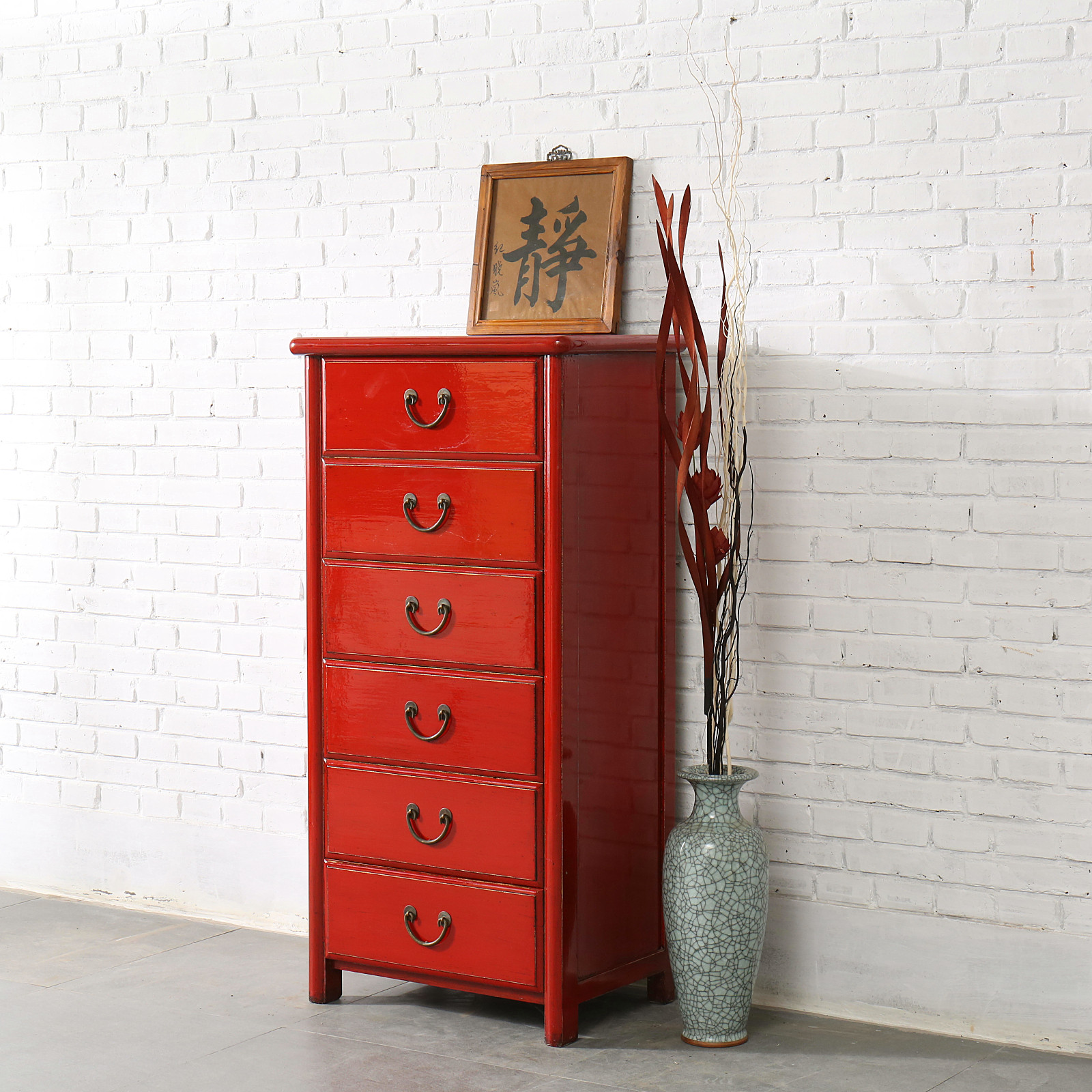 中式复古储物柜客厅多屉柜做旧家具仿古柜子实木斗柜