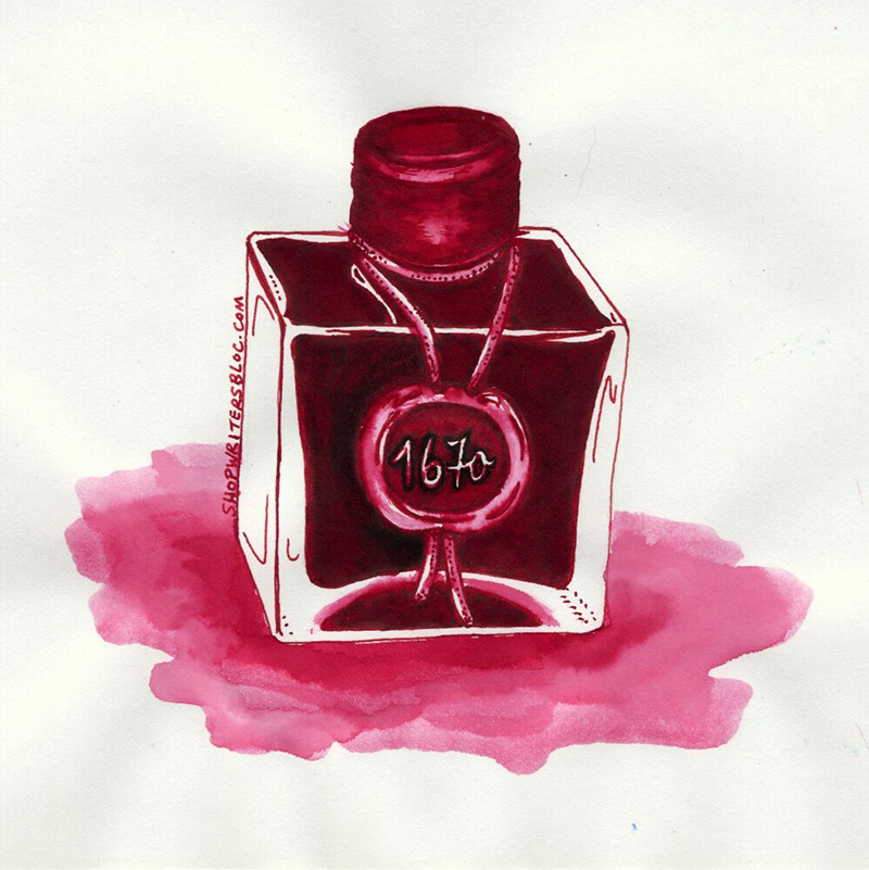 包邮法国jherbin金粉彩色墨水1670钢笔水白盒限量笔用墨水