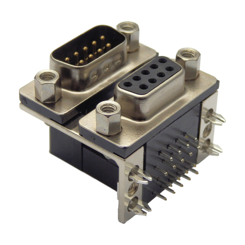 db9双层连体连接器双胞胎dr9宽体窄体母后双排连接器