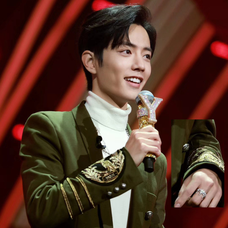 肖战皇冠戒指我们歌同款王冠指环小王子ins原创戒指