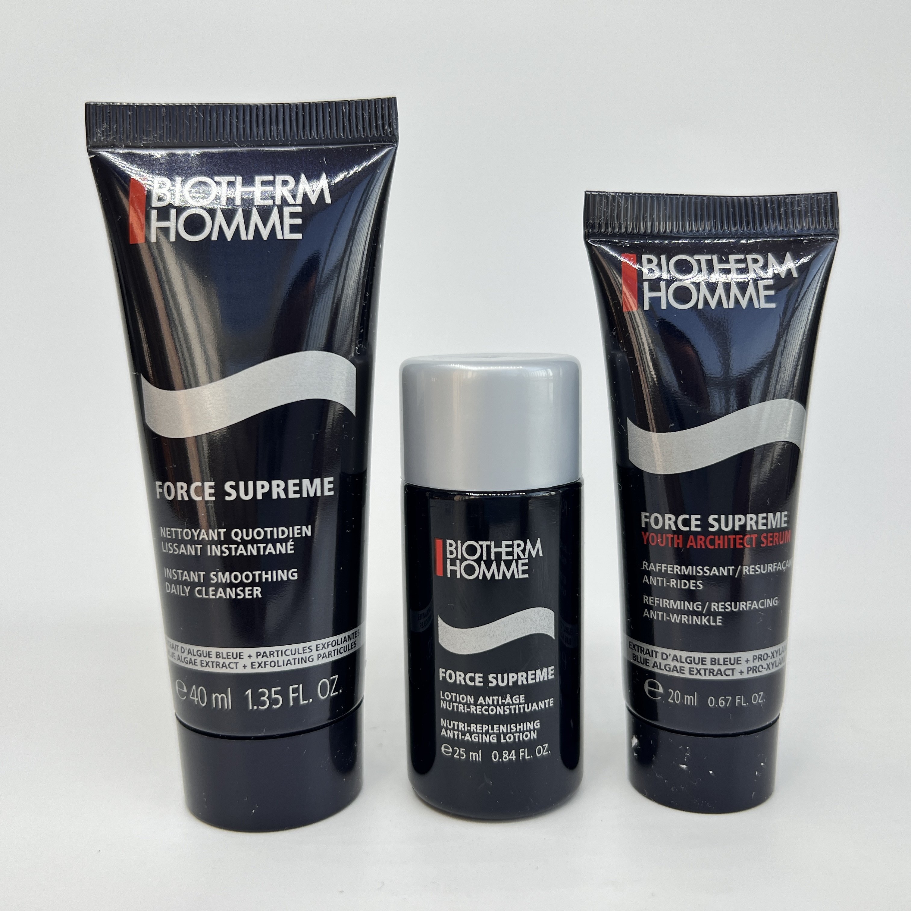 专柜碧欧泉男士御尊滋养紧致蓝钻保湿三件洁面男士护理套装