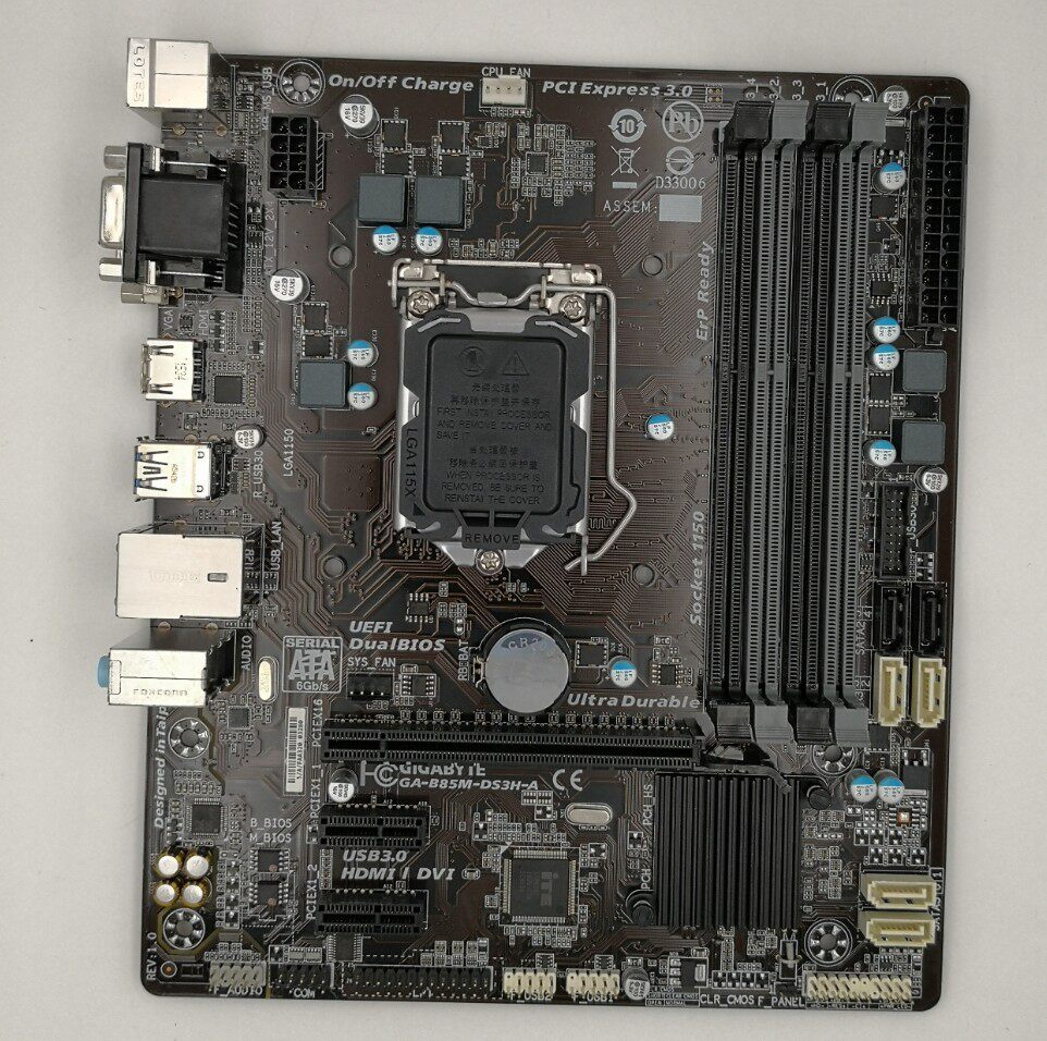 gigabyte技嘉ga-b85m-ds3h1150针ddr3hdmi一年包换主板