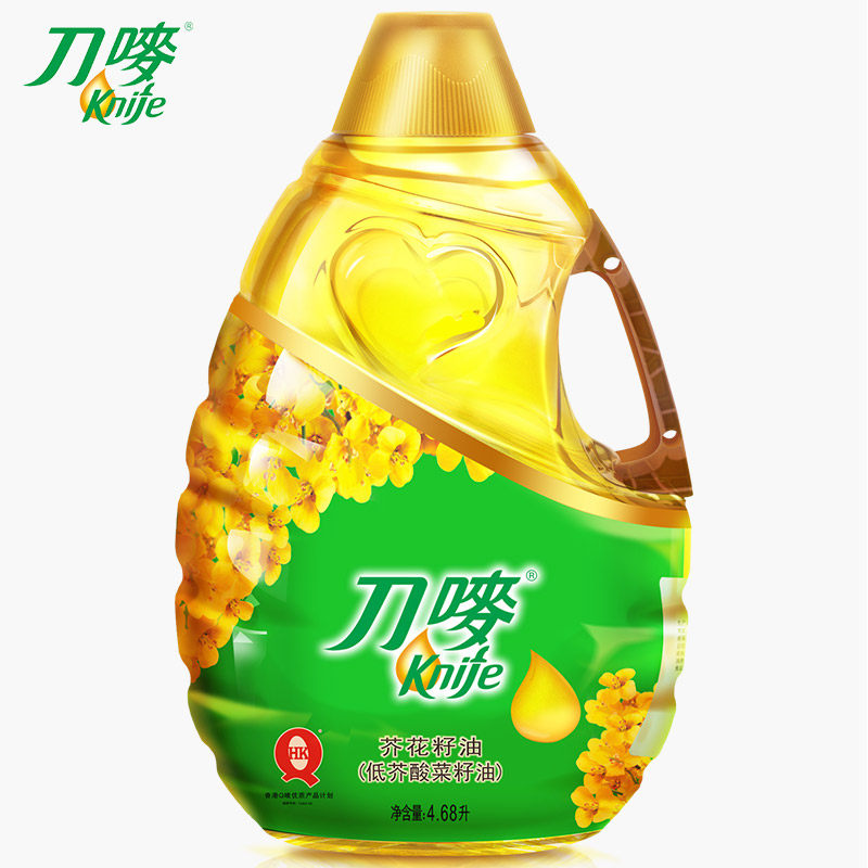 刀唛芥花籽油468l植物食用油健康调味桶装家用菜籽油