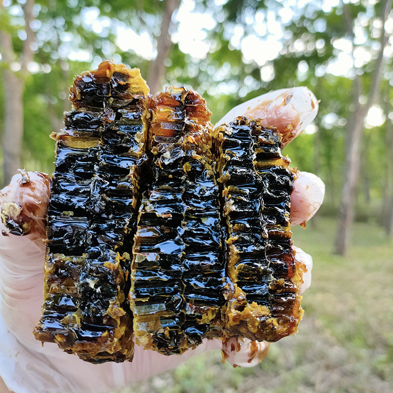 蜂蜜汉棠汉方云南野生黑蜂500g瓶中中药材米团蜂蜜