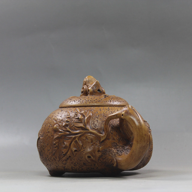 紫砂壶纯全手工仿古仿老段泥仿品陈鸣远狮子供春茶壶