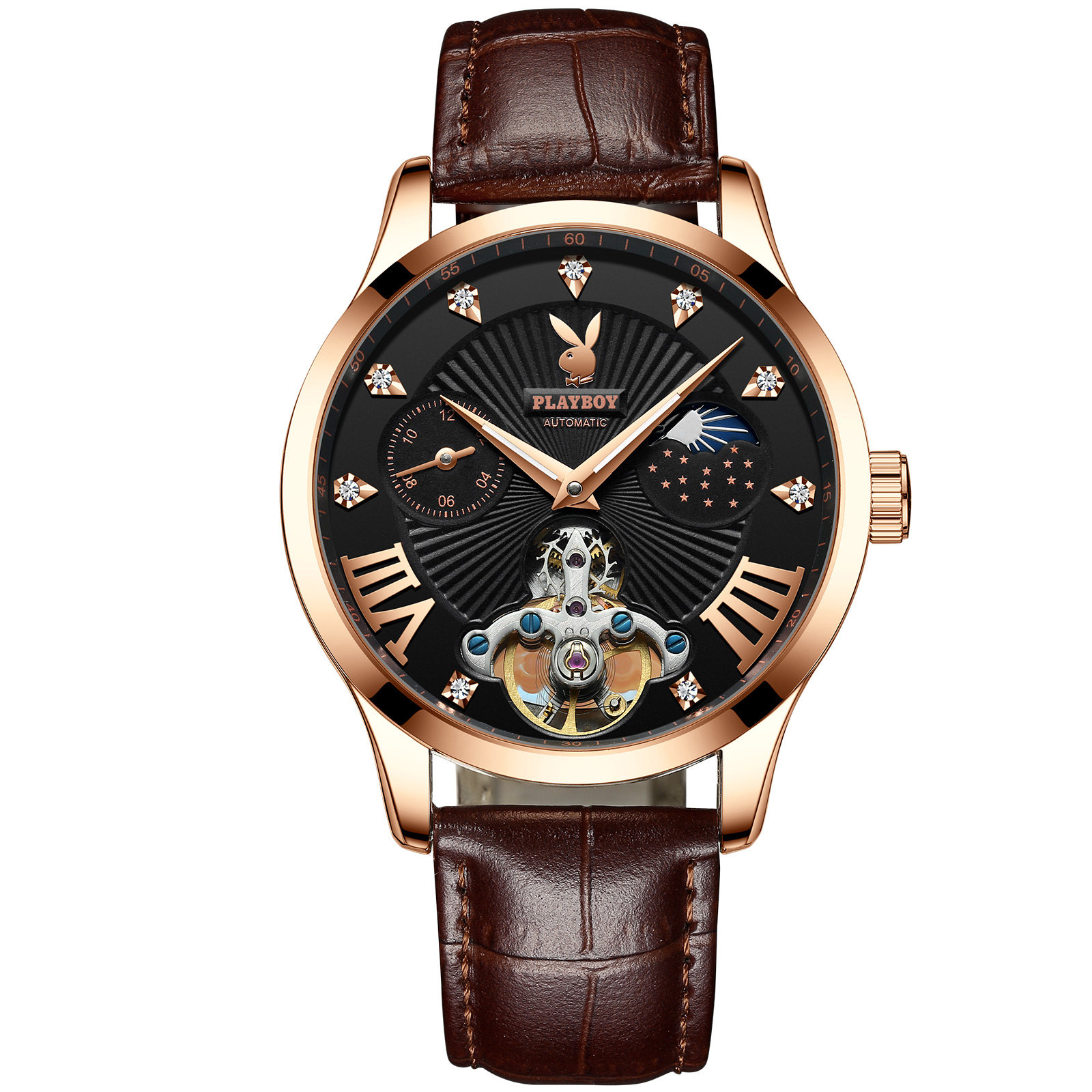 花花公子男士全自动机械表