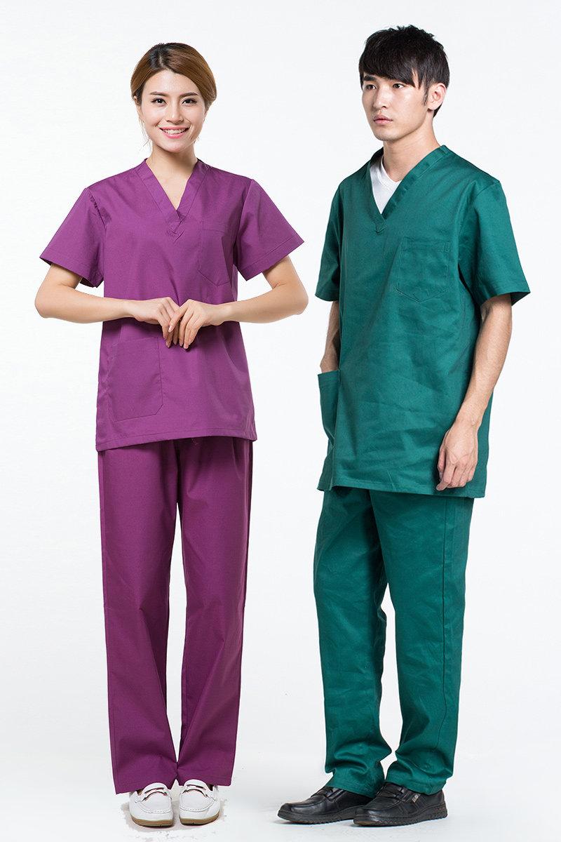 洗手衣短袖手术衣隔离衣刷手服分体护士服白大褂国标耐高温易消毒