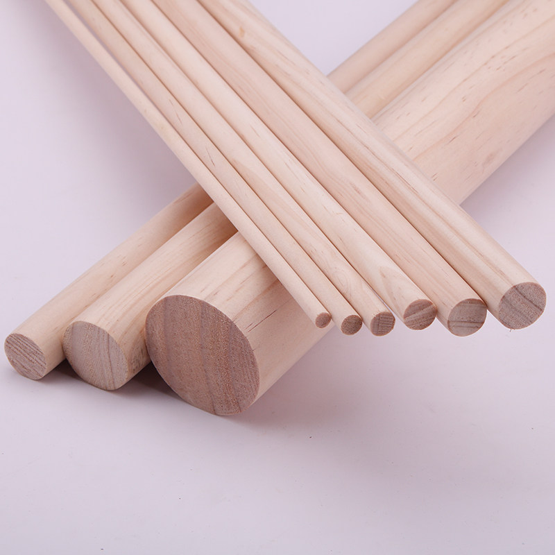 圆形木条圆木棍条原木实木小棍子细木棒粗雪糕棒手工制作材料diy