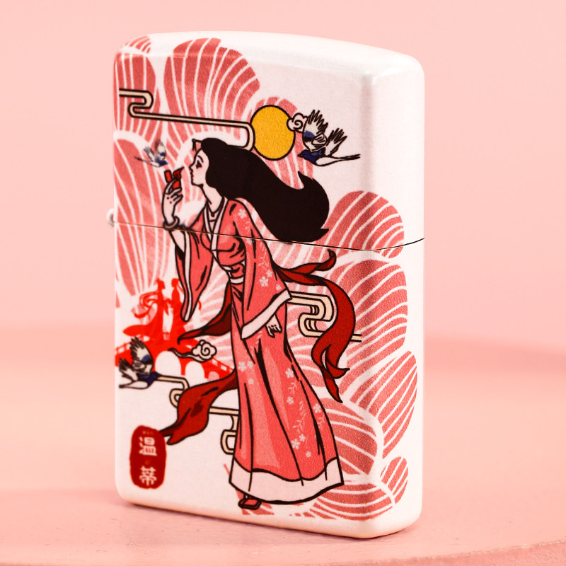 zippo打火机正版windy风中女郎系列彩云少女zoop限量zippo