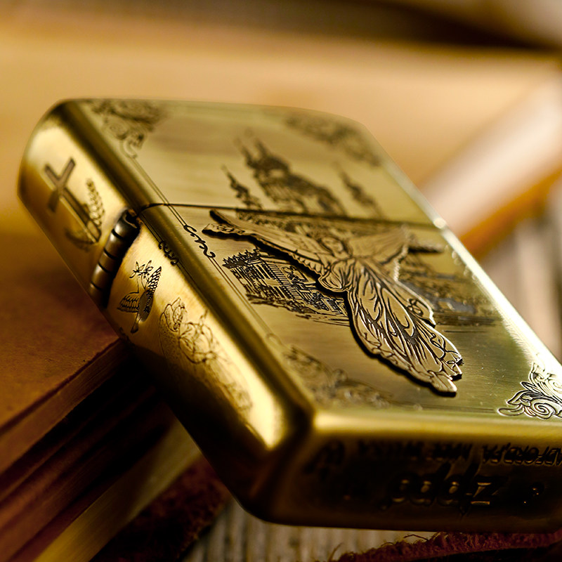 原装正品zippo打火机贴章天使圣母玛利亚祷告男士zippo
