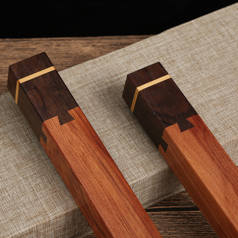 瑰宝实木镶铜镇铜芯镇纸书镇压仿古接法压条木条镇纸