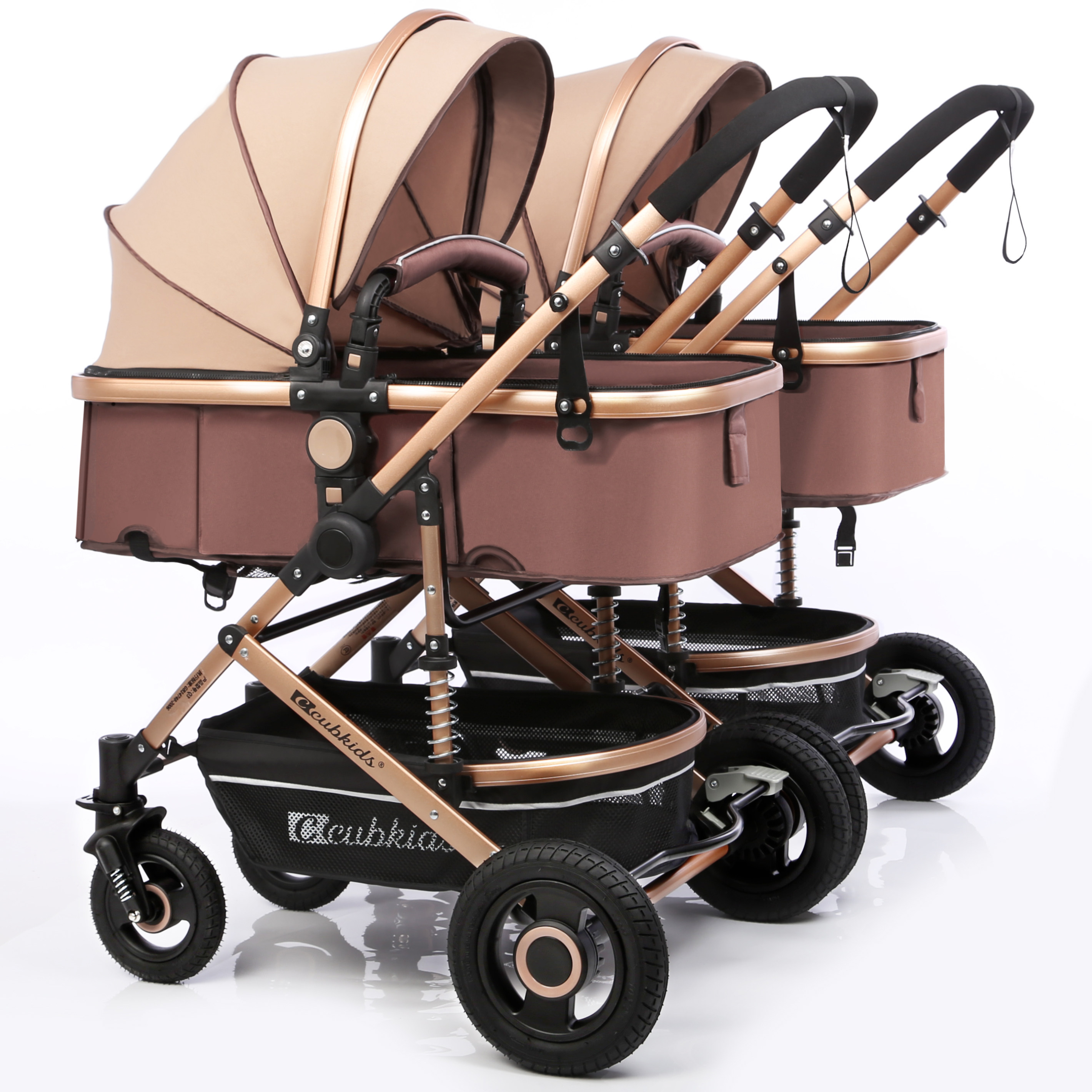 婴儿推车可坐躺可拆分轻便折叠二胎双人大小宝手推车_双氙车灯改装网