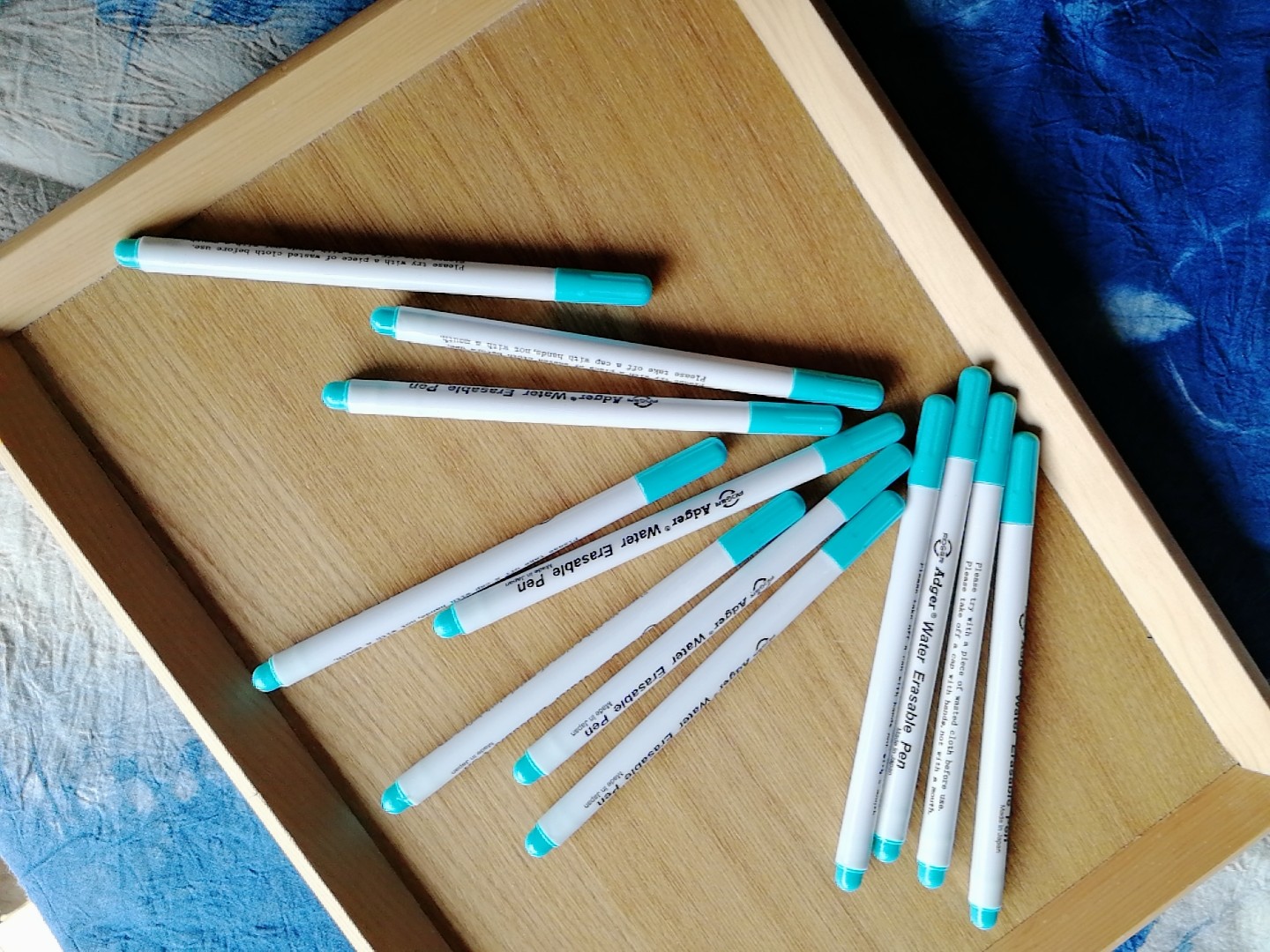 草木物染蜡染扎染专用打稿笔服装缝纫专用标记用笔遇水消色水消笔