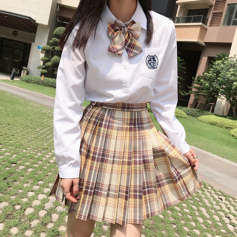 正版原创山吹jk制格创格正统jk百褶裙学生半身裙
