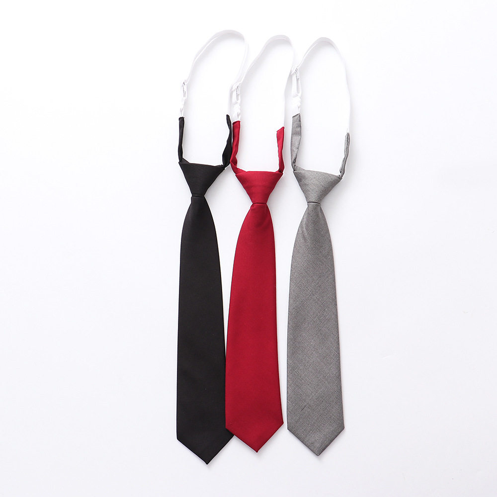 领带新款百褶裙同柄学院jk制服纯色免打多色领带夹