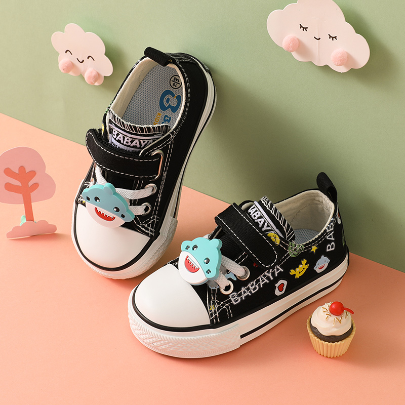 环球儿童学步岁宝宝帆布鞋男童休闲鞋女童卡通学步