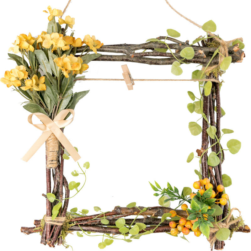 阿楹 创意ins相框挂墙组合北欧田园照片框 简约卧室森系儿童装饰