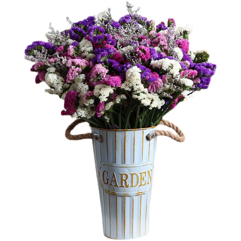 云南勿忘我满天星干花花束真花插花客厅装饰摆件干花