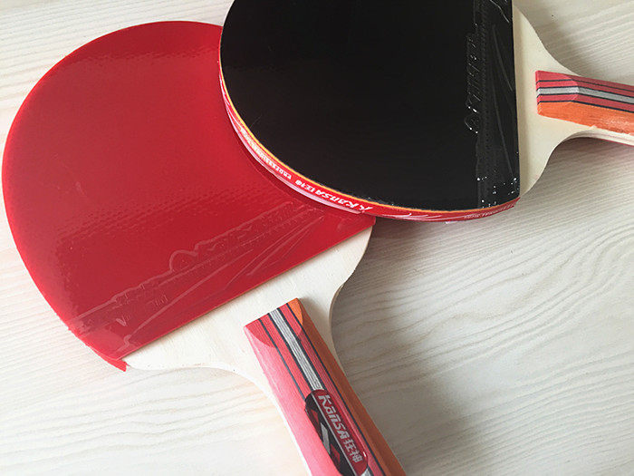 正品狂神体育ks0616乒乓球拍直拍送乒乓球一副装