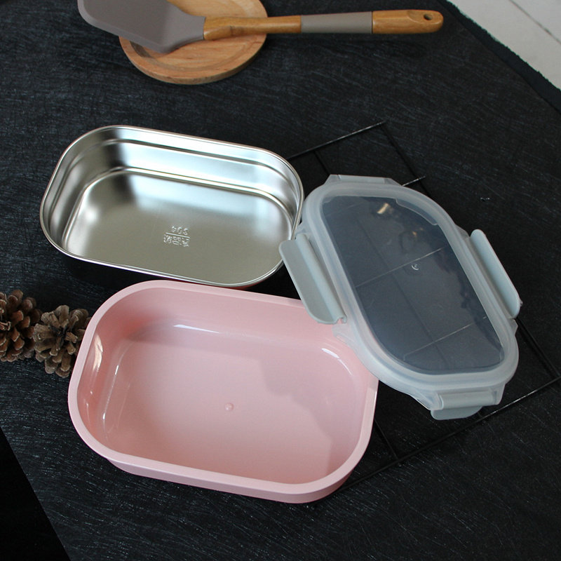 富尔兴女士方形便当不锈钢饭盒小学生餐盒密封保鲜饭盒