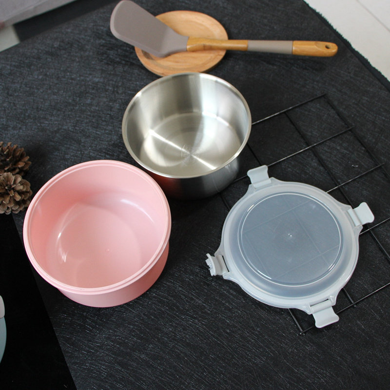 富尔兴儿童圆形密封便当不锈钢小学生饭盒防烫隔热饭盒