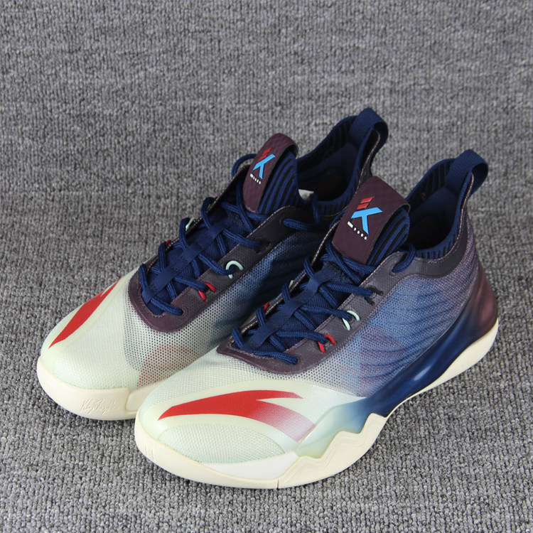 安踏kt6low低帮汤普森篮球鞋2021款丹青主场防滑耐磨112121102