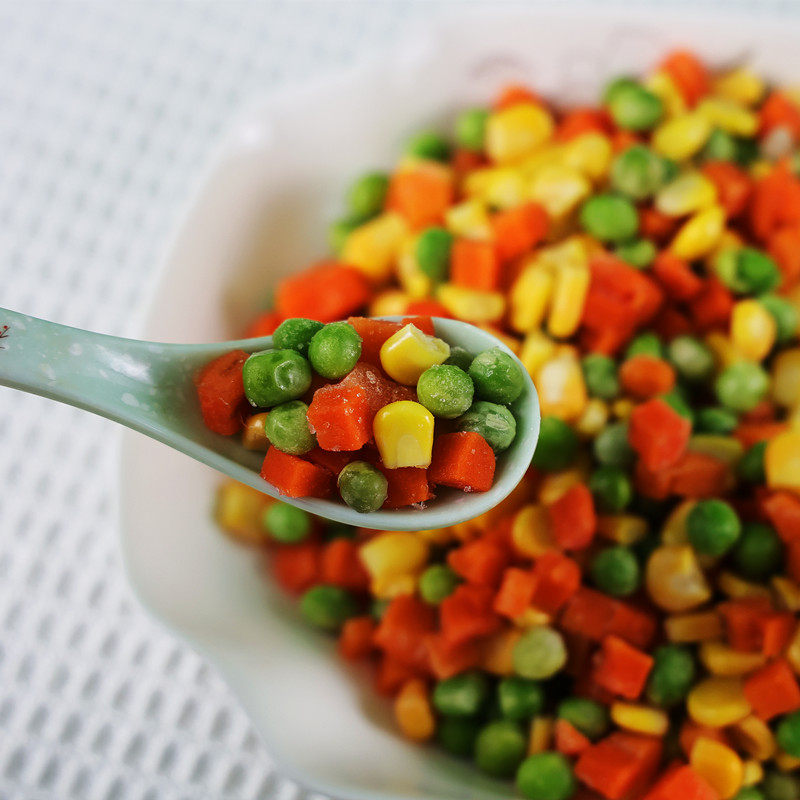 拍4份什锦美式杂菜青豆胡萝卜玉米粒