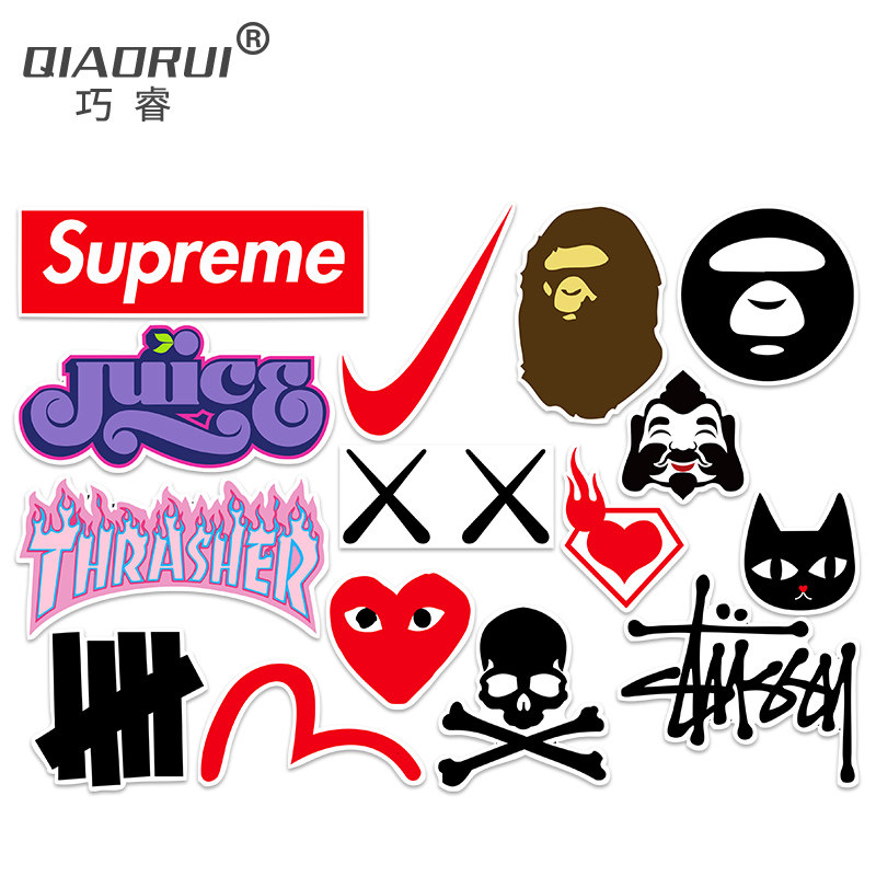 贴纸个性意中涂鸦装饰嘻哈潮流风潮ins国风笔记本个性小贴纸