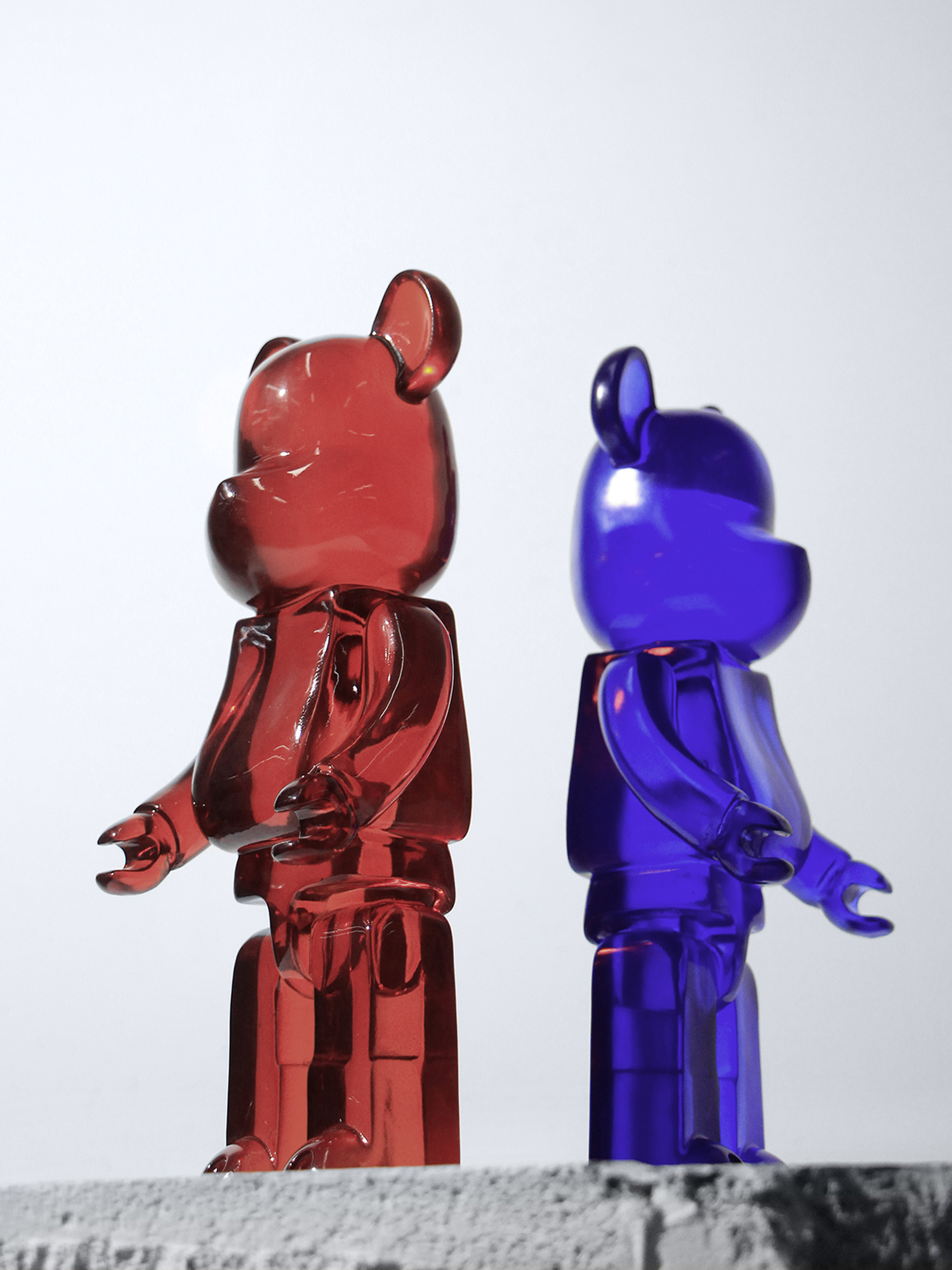 电镀银色黑色暴力熊积木熊潮流手办公仔样板客厅摆件