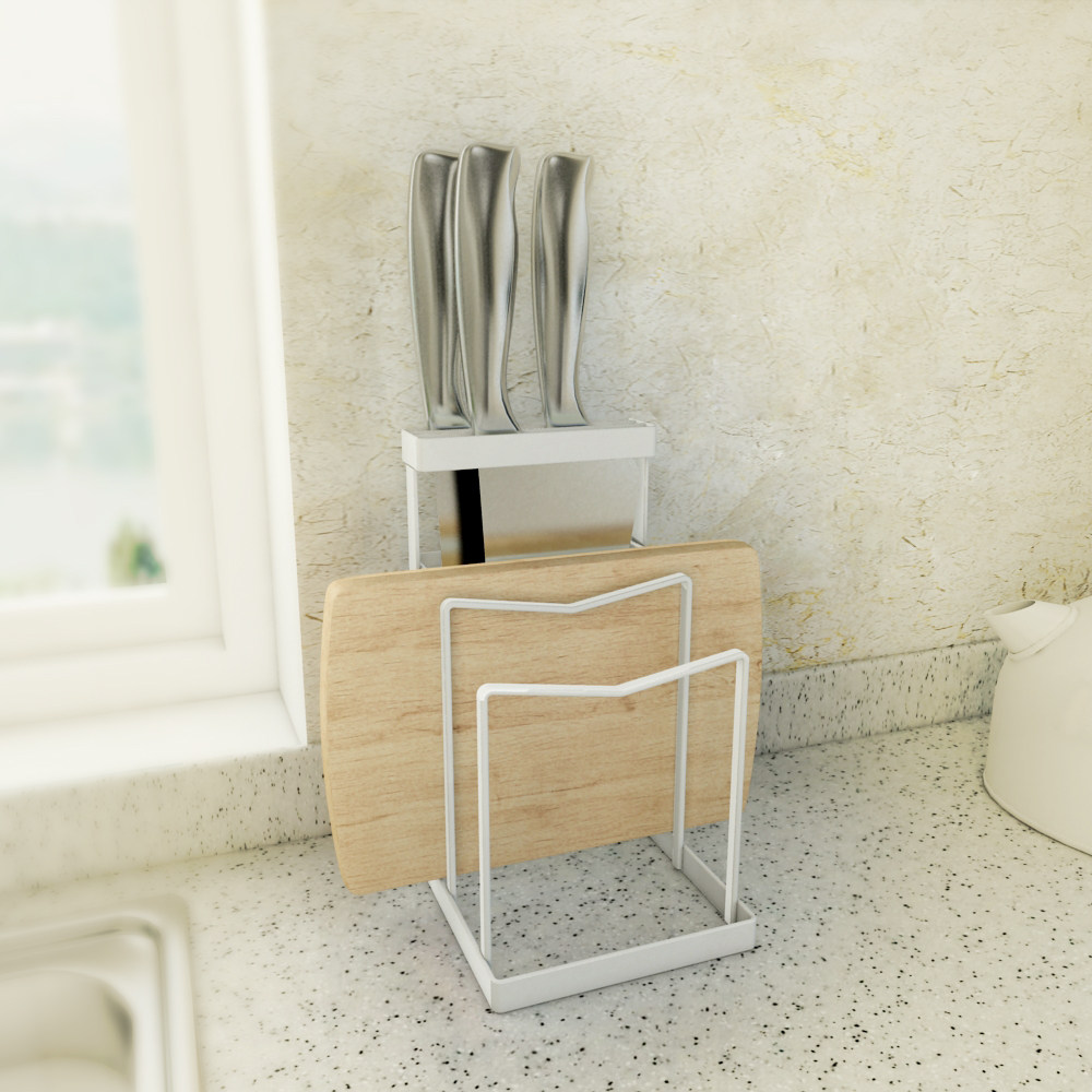 不锈钢切菜菜板架子刀架刀座砧板板架案板收纳锅盖架