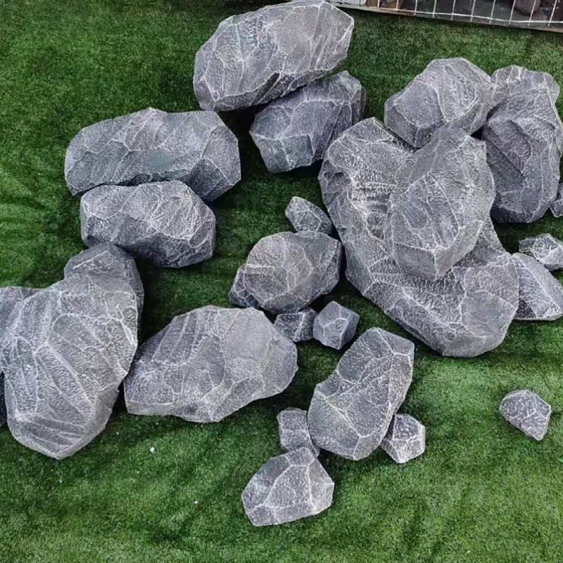 小型园林风景避风假山石头花园布置模具套餐泡沫塑料制品