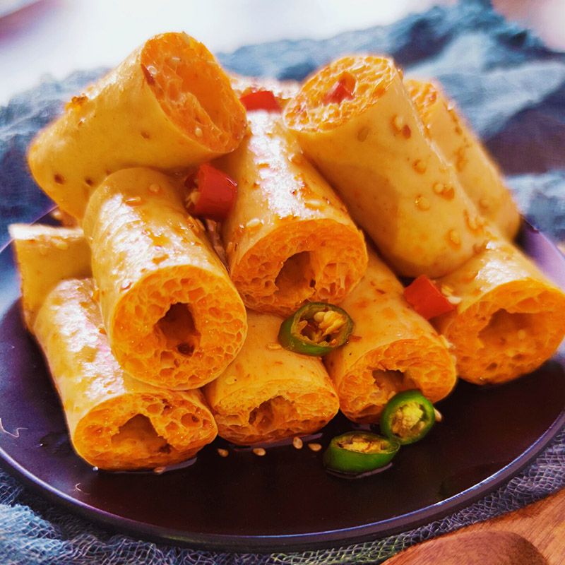 素豆肠段豆肠素鸡人造素肉豆制品干货豆筋棍棒素肉