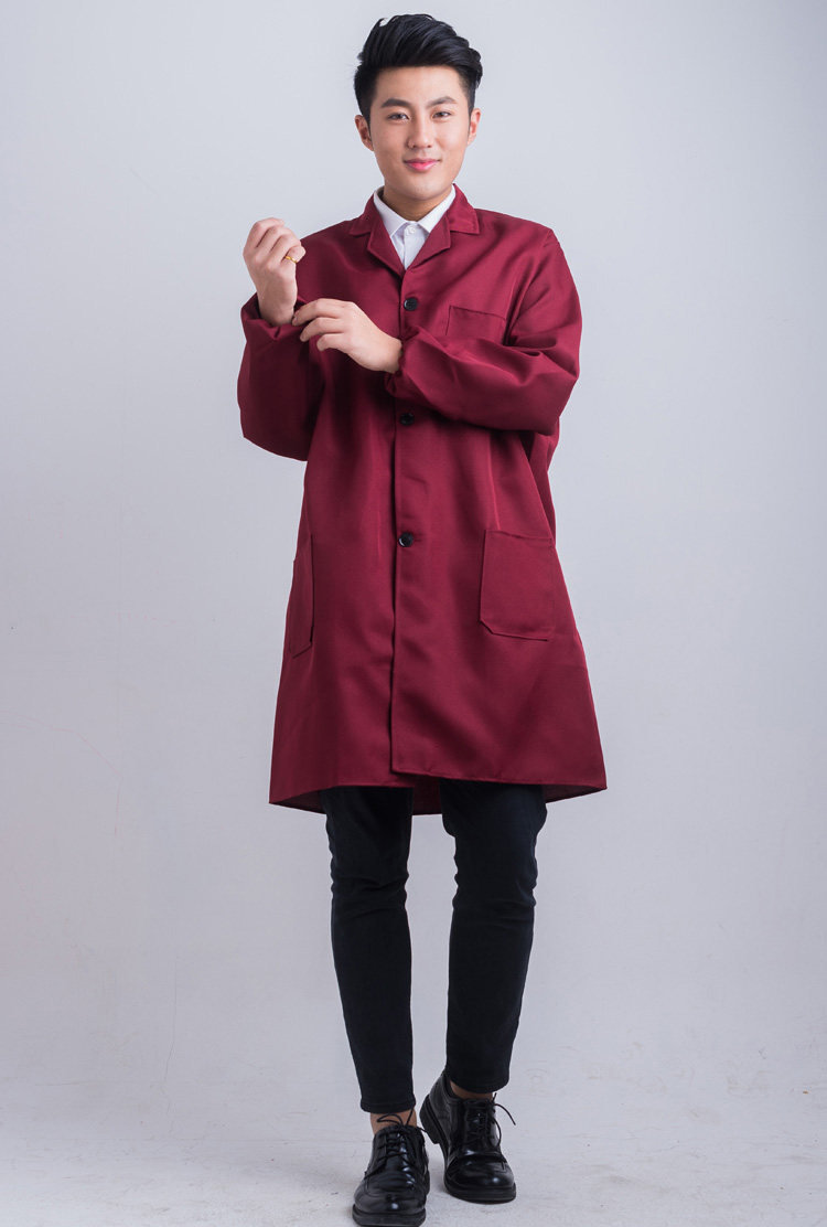 峄县裁神蓝大褂工作服男长袖搬运服工厂劳保服长款罩衣迷彩大褂子